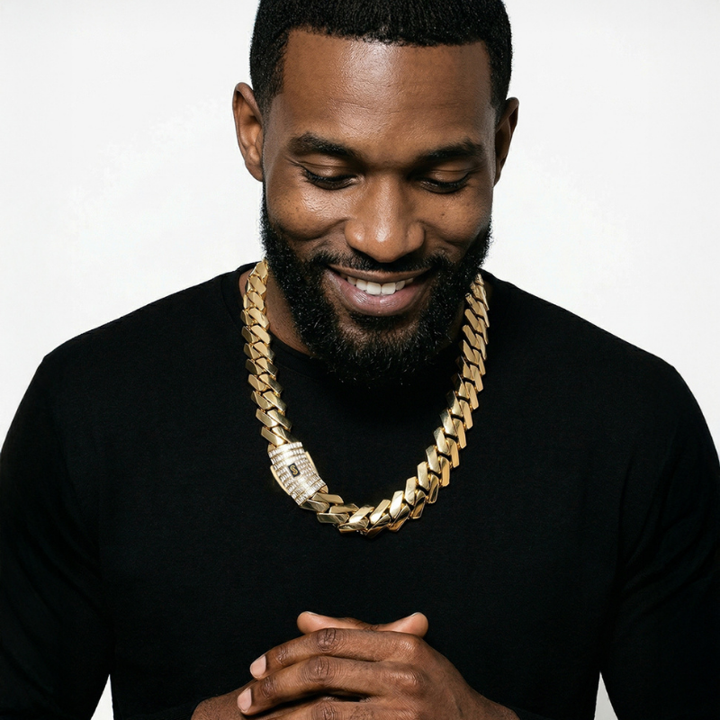 Men's Necklace - Monaco Chain CLASSIC Baguette Lock