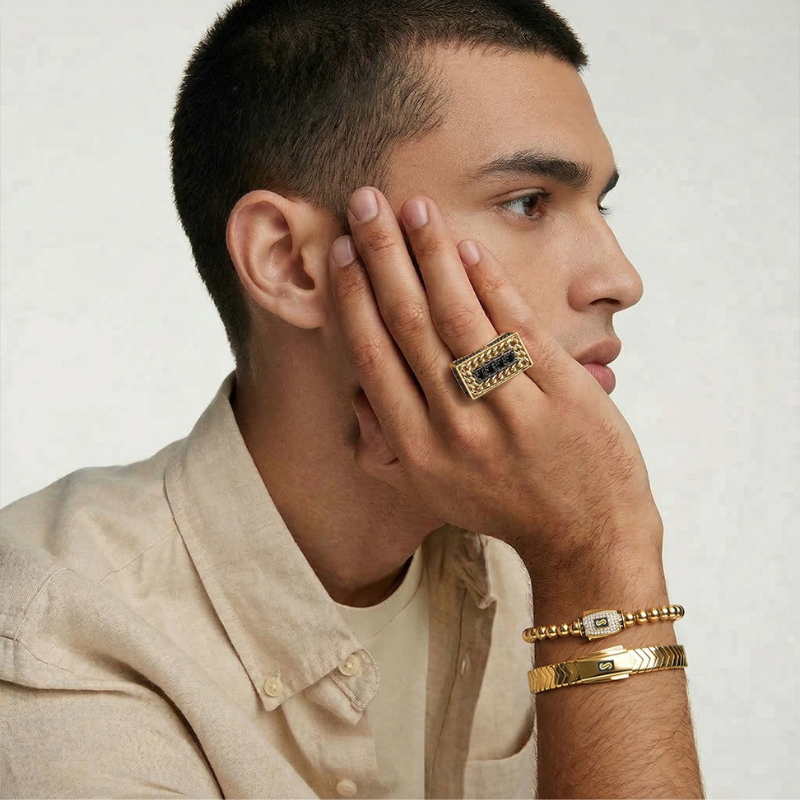 Men's Bracelet - Monaco Chain BUB Pavé Lock
