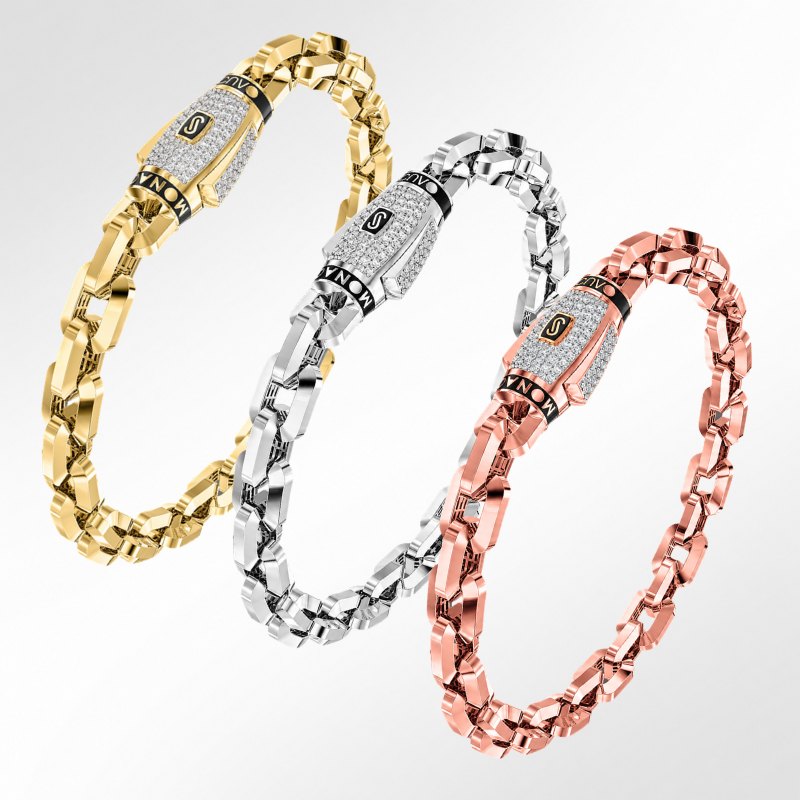 Men's Bracelet - Monaco Chain CAVO Pavé Lock