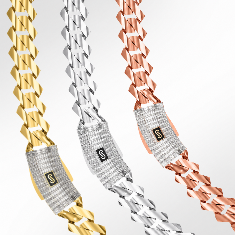 Collar de hombre - Monaco Chain EDGE Baguette Lock