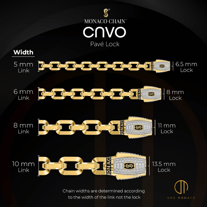 Collar De Hombre - Monaco Chain CAVO Pavé Lock