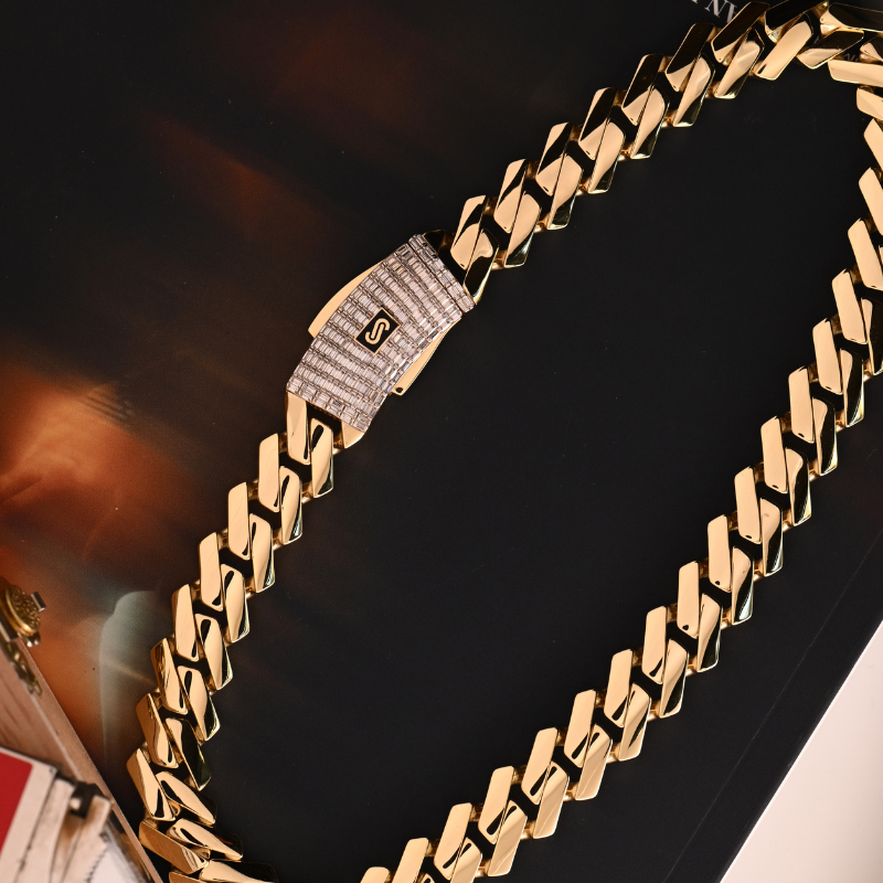 Collar de hombre - Monaco Chain EDGE Baguette Lock