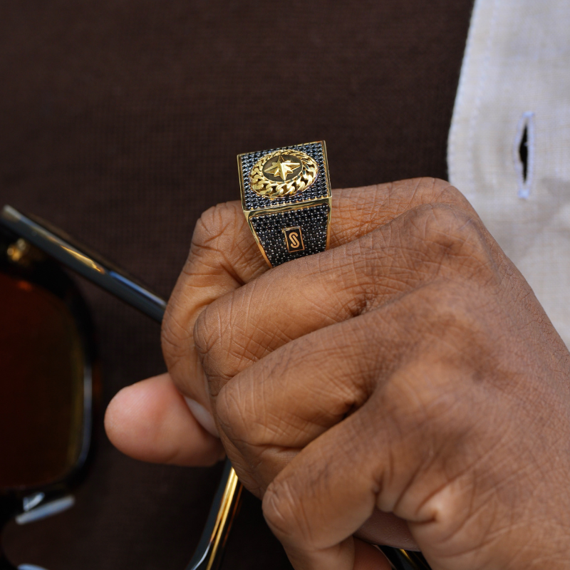 Anillo de Hombre - Monaco Chain NERO 6