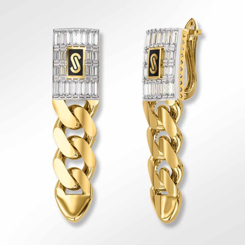 Aretes - Monaco Chain CLASSIC Baguette Lock