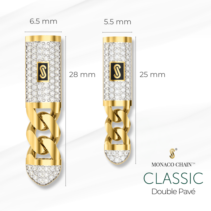 Aretes - Monaco Chain CLASSIC Double Pavé