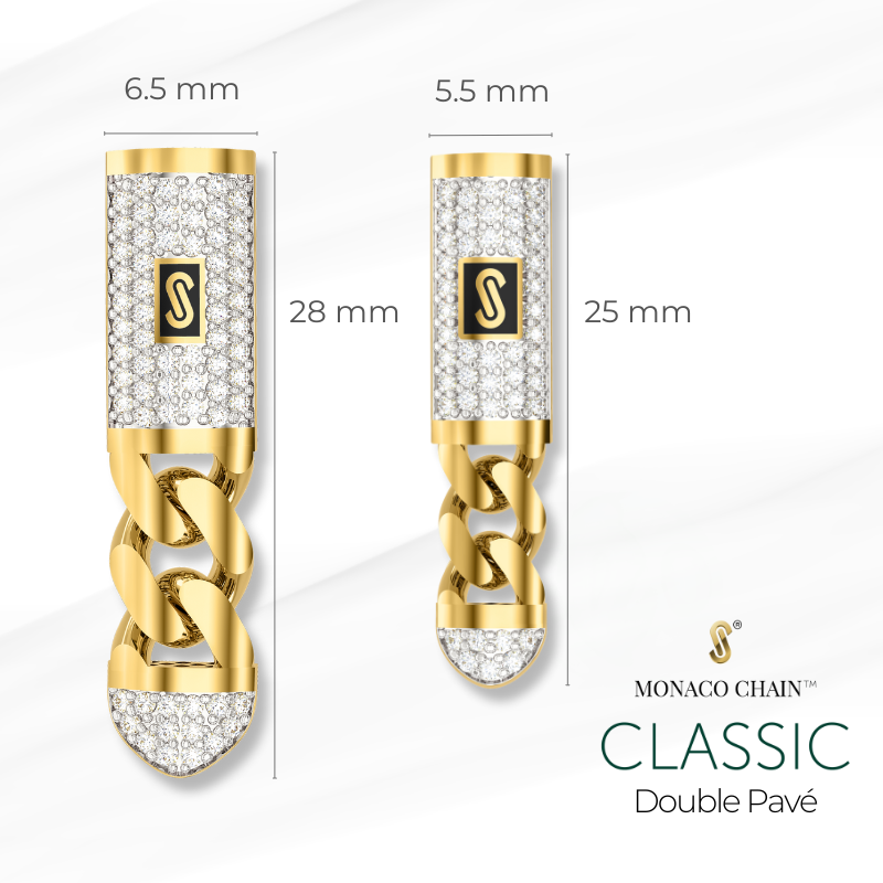 Earrings - Monaco Chain CLASSIC Double Pavé