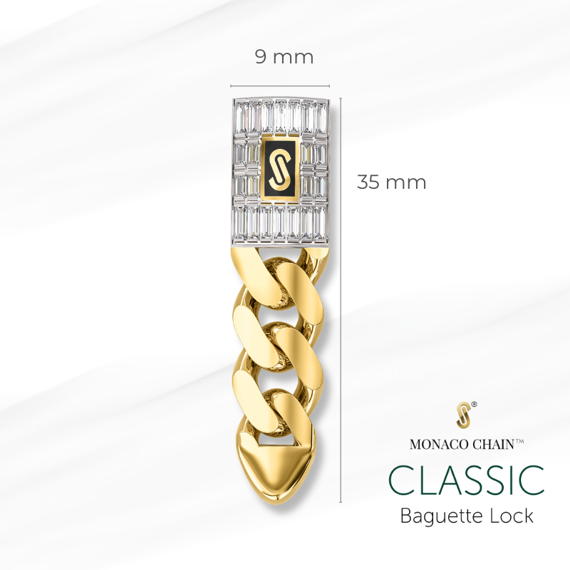 Aretes - Monaco Chain CLASSIC Baguette Lock