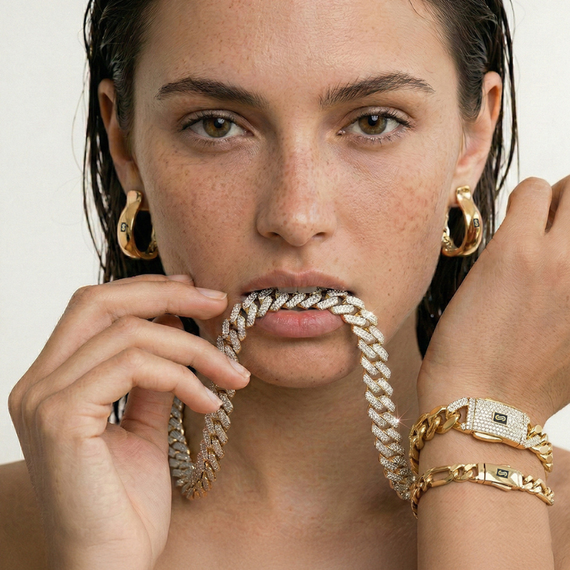 Aretes - Monaco Chain HOOP Plain