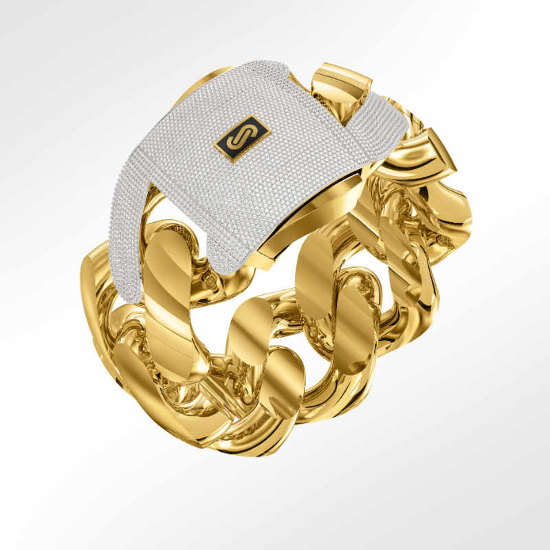 Pulsera De Hombre - Monaco Chain CLASSIC Pavé Lock - 50mm (XXMC)