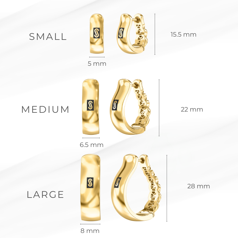 Aretes - Monaco Chain HOOP Plain