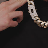 Men's Necklace - Monaco Chain CLASSIC Pavé Lock