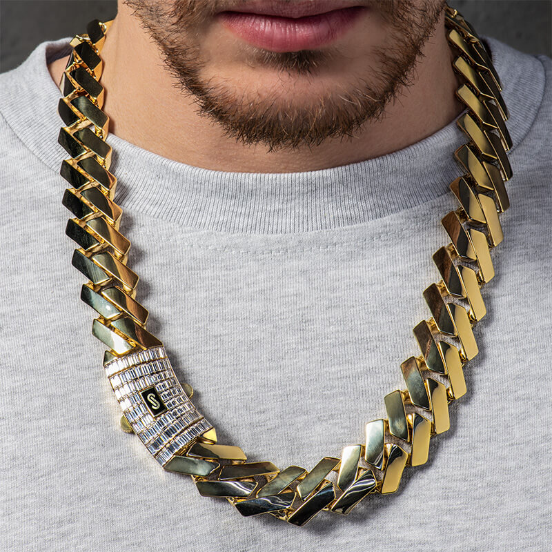 Collar de hombre - Monaco Chain EDGE Baguette Lock