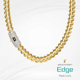 Women's Necklace/Choker - Monaco Chain EDGE Pavé Lock