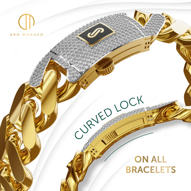 Women's Bracelet - Monaco Chain CLASSIC Pavé Lock