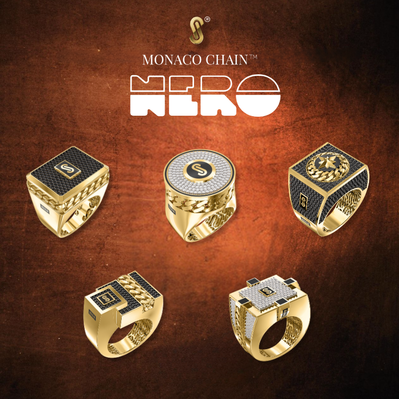 Monaco Chain™ NERO Men's Rings