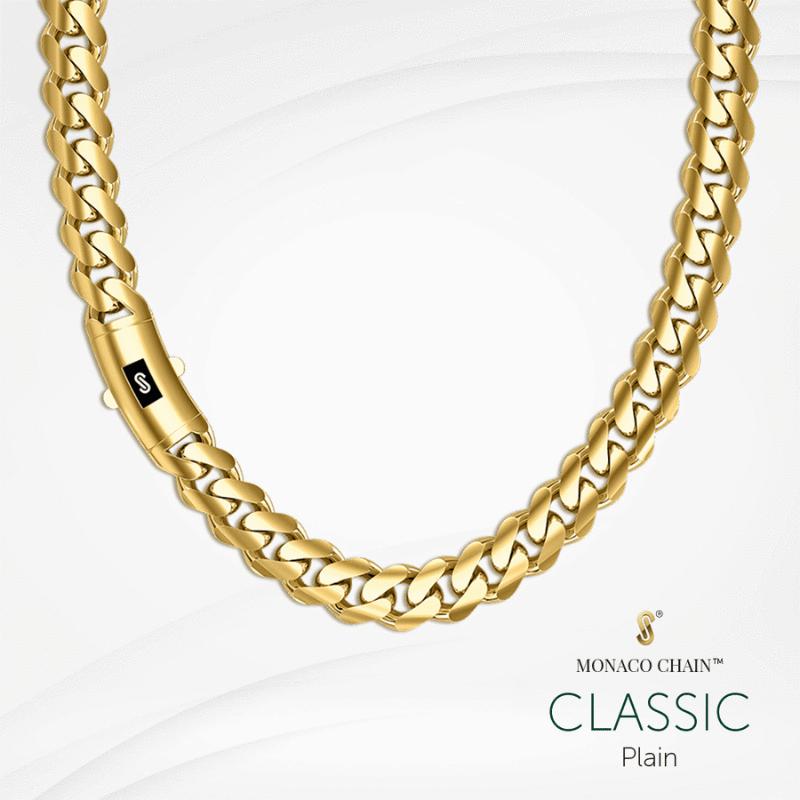 Monaco chain classic plain necklaces