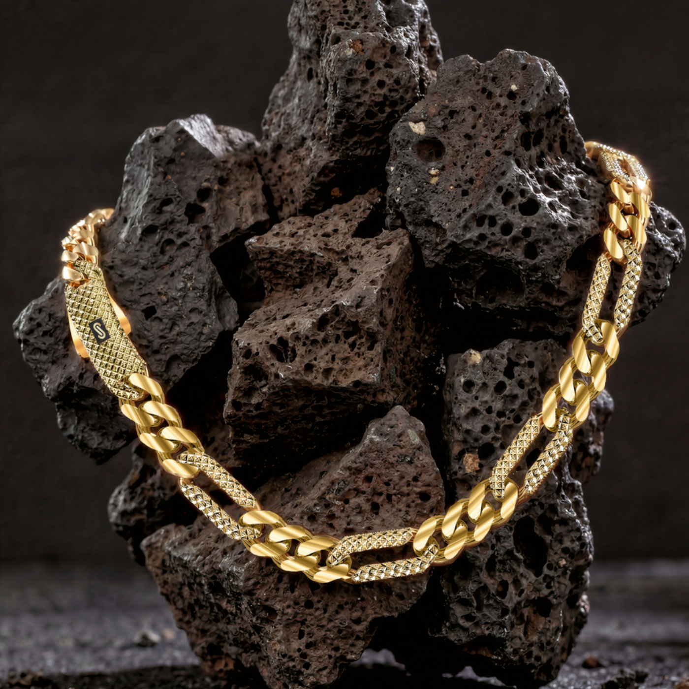 Women's Necklace/Choker - Monaco Chain FIGARO Alternate Flex