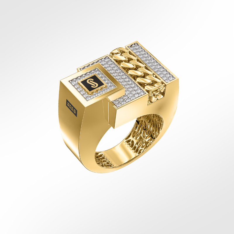 Men's Ring - Monaco Chain NERO 15