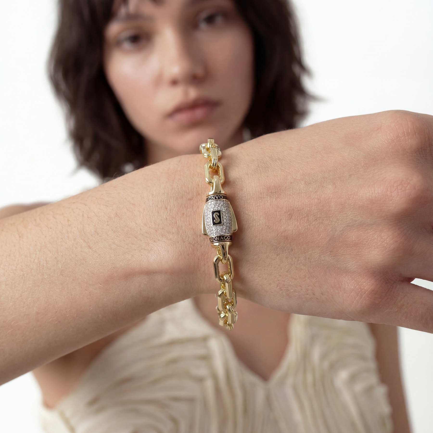 Women's Bracelet - Monaco Chain CAVO Pavé Lock