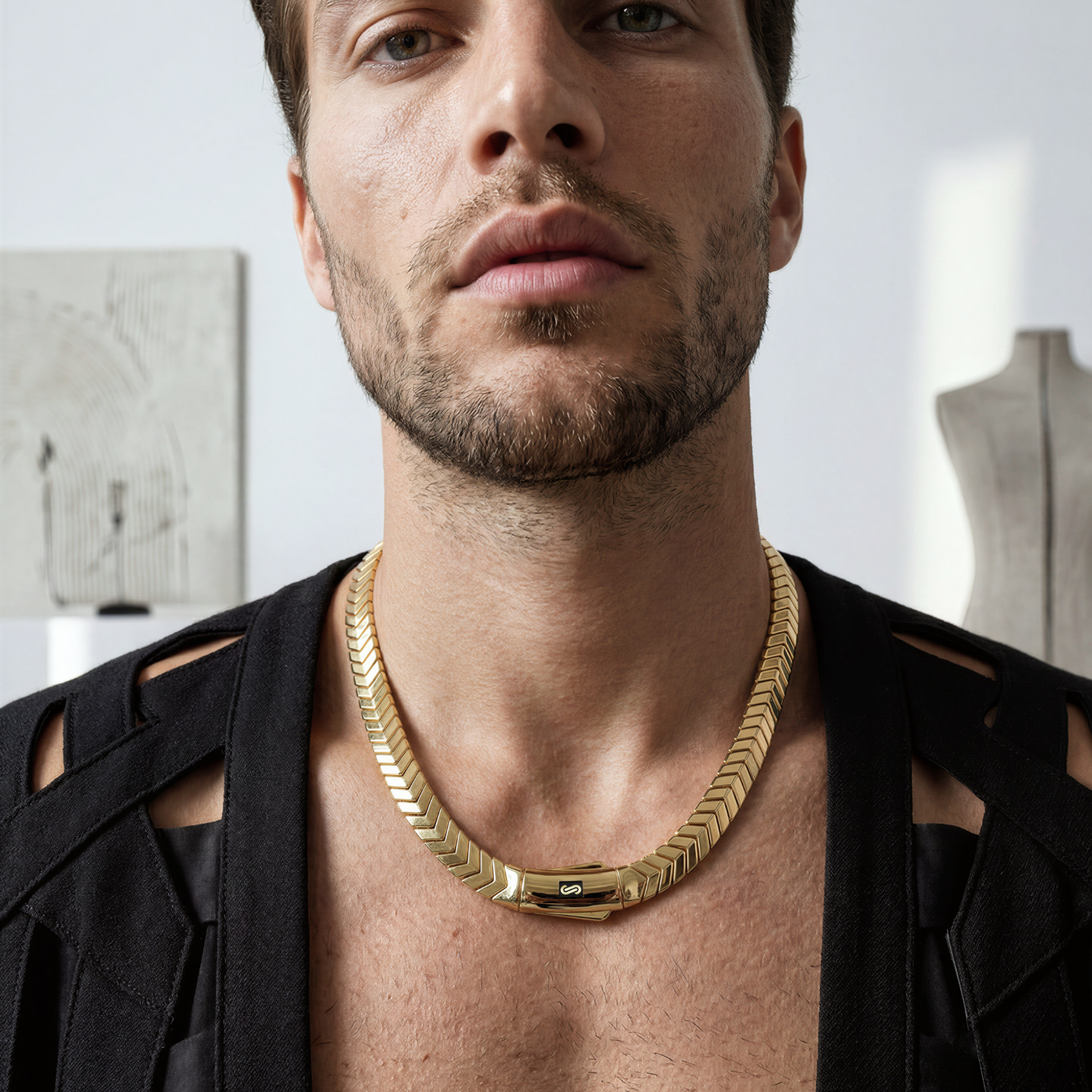 Men's Necklace - Monaco Chain MERM Plain