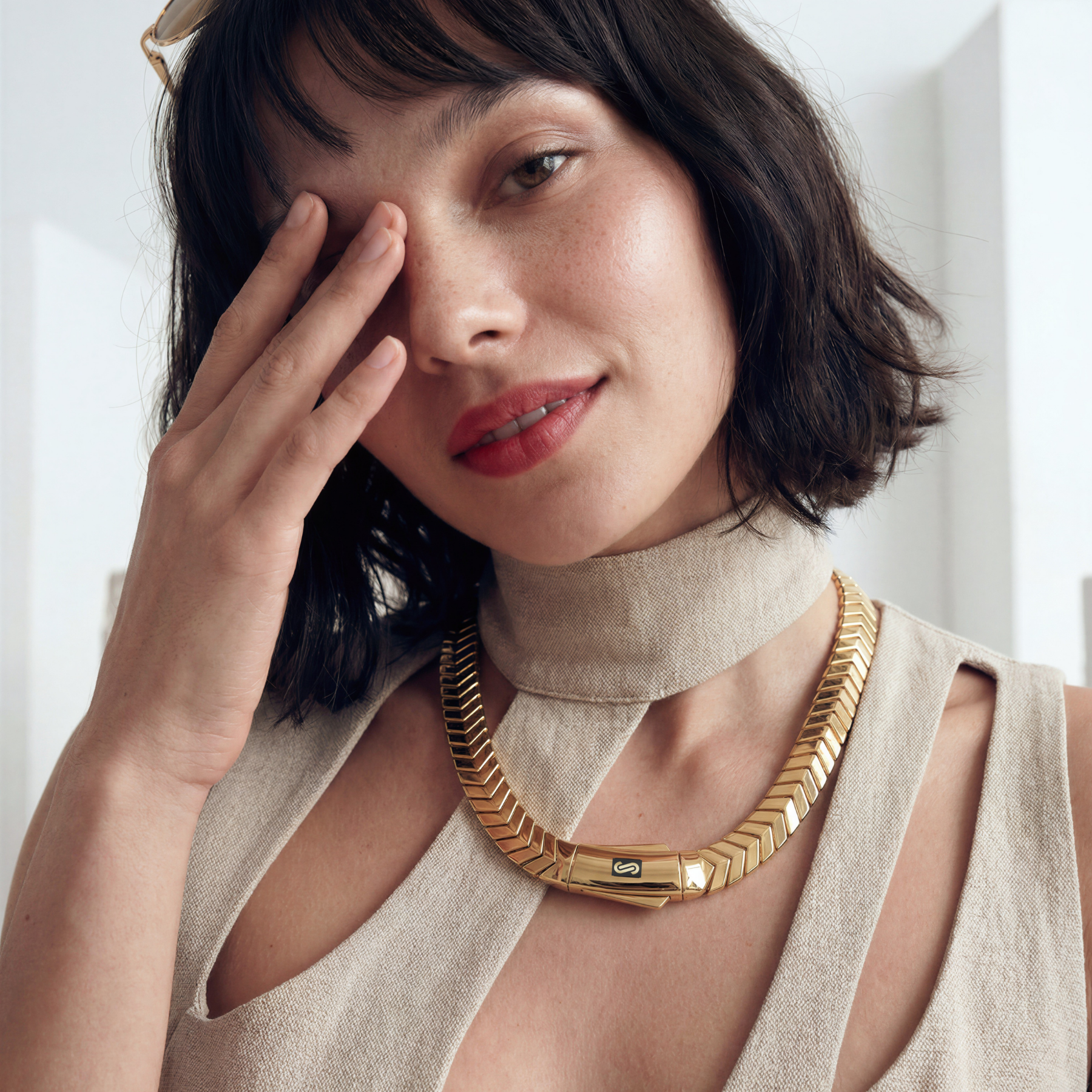 Women's Necklace/Choker - Monaco Chain MERM Plain