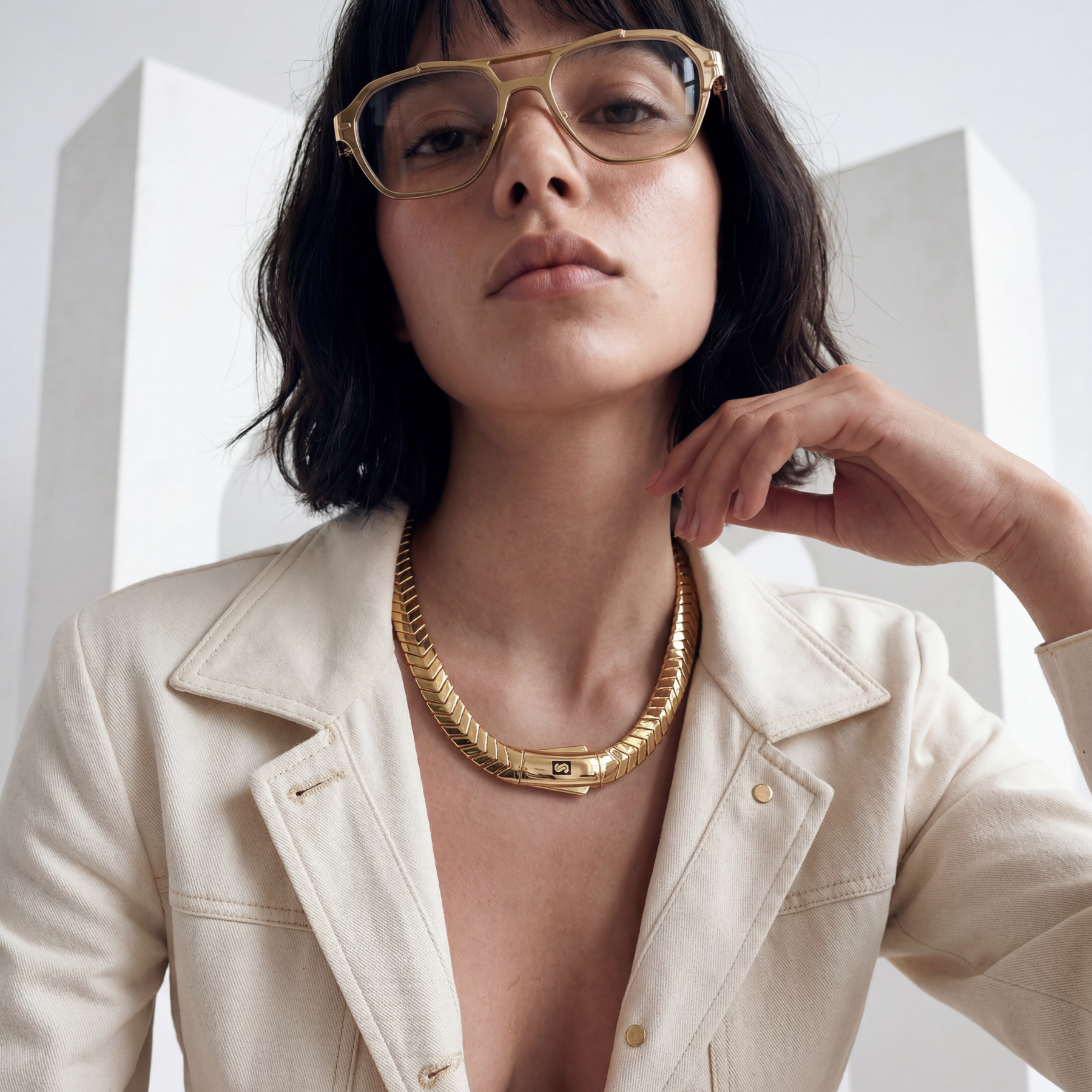 Women's Necklace/Choker - Monaco Chain MERM Plain