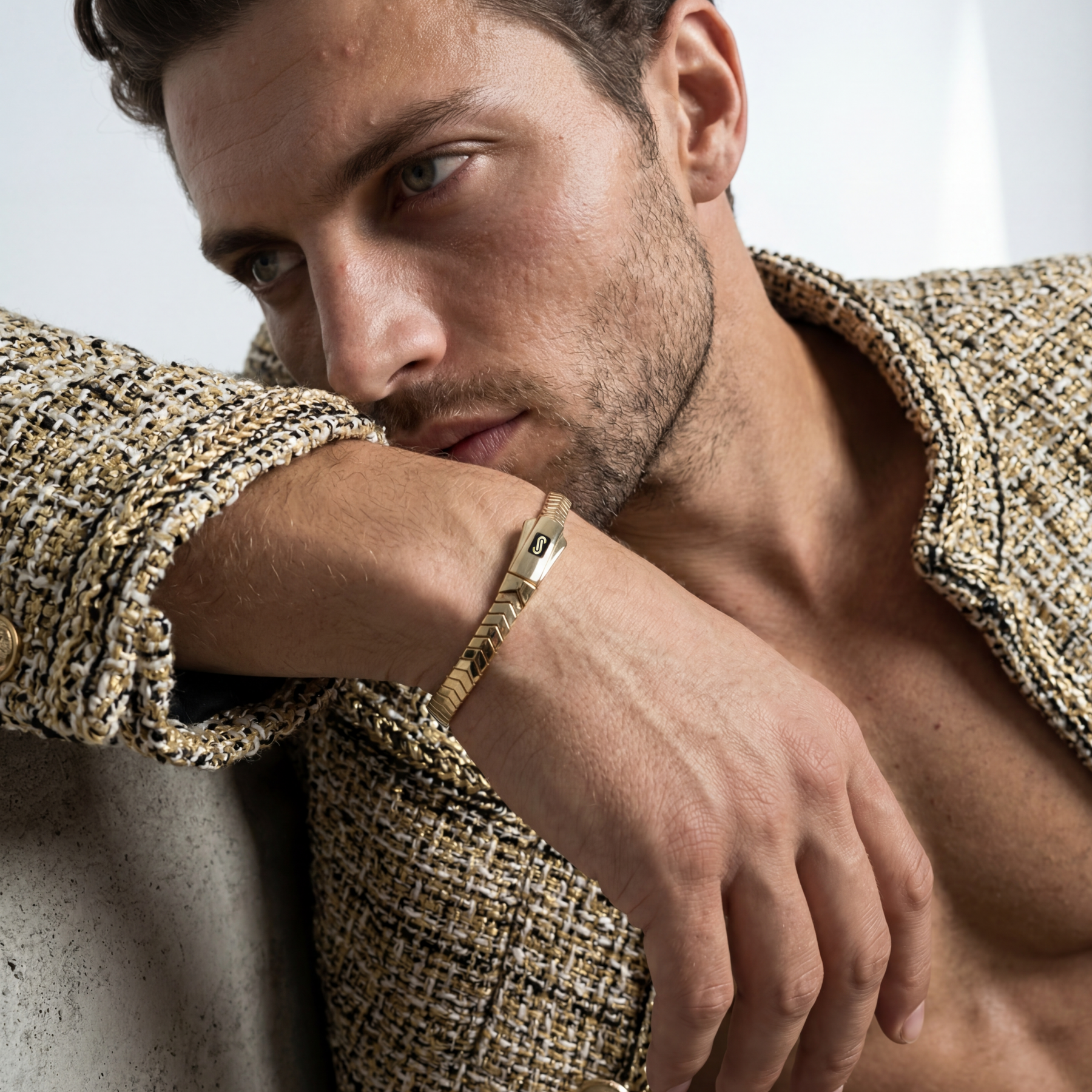 Men's Bracelet- Monaco Chain MERM Plain