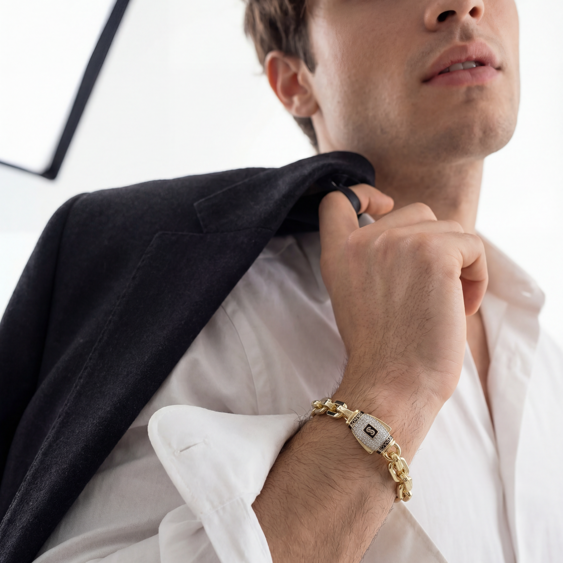 Men's Bracelet - Monaco Chain CAVO Pavé Lock