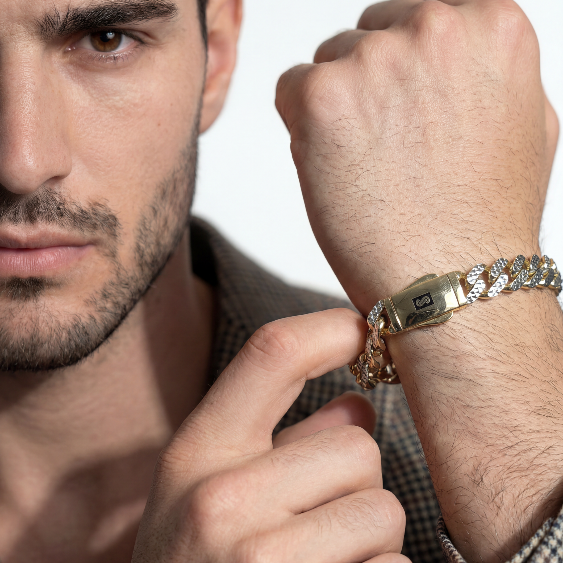 Men's Bracelet - Monaco Chain CLASSIC Diamond Cut
