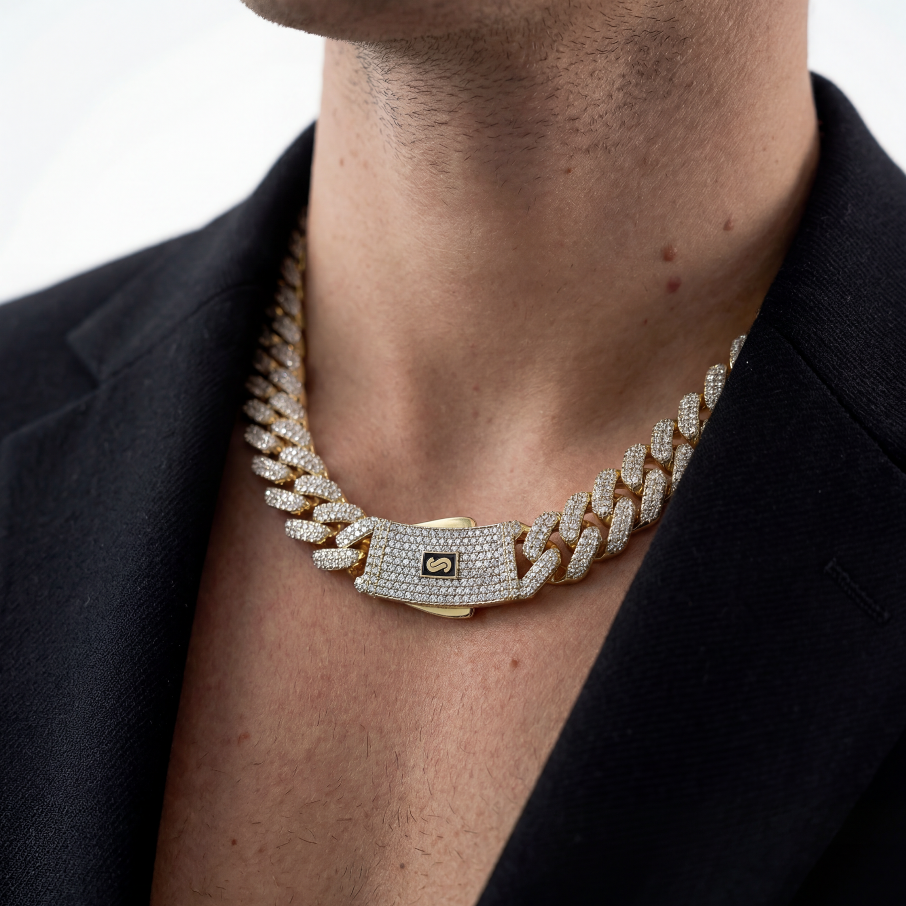 Men's Necklace - Monaco Chain CLASSIC Full Pavé