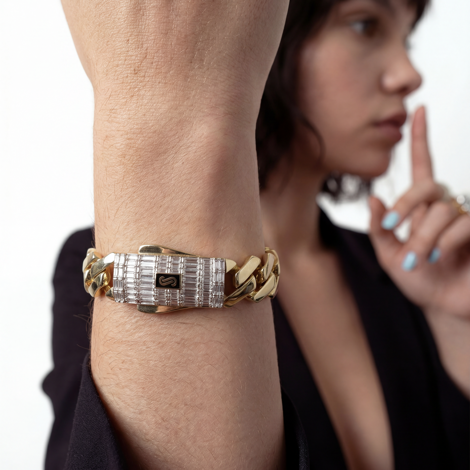 Women's Bracelet - Monaco Chain EDGE Baguette Lock