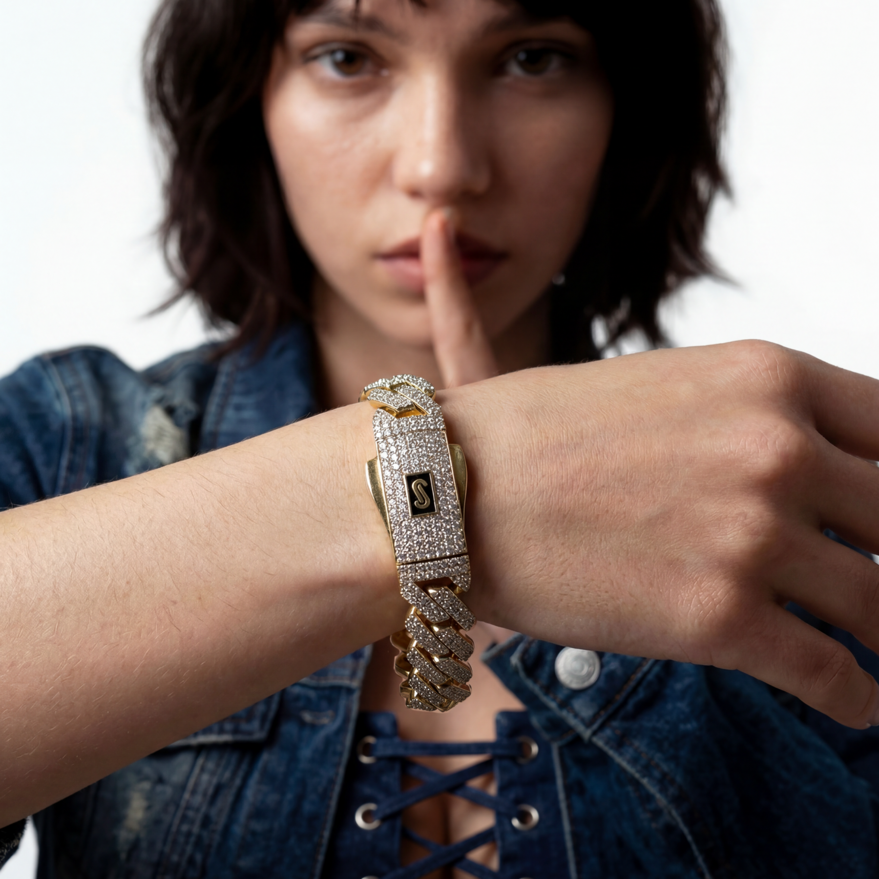 Women's Bracelet - Monaco Chain EDGE Full Pavé