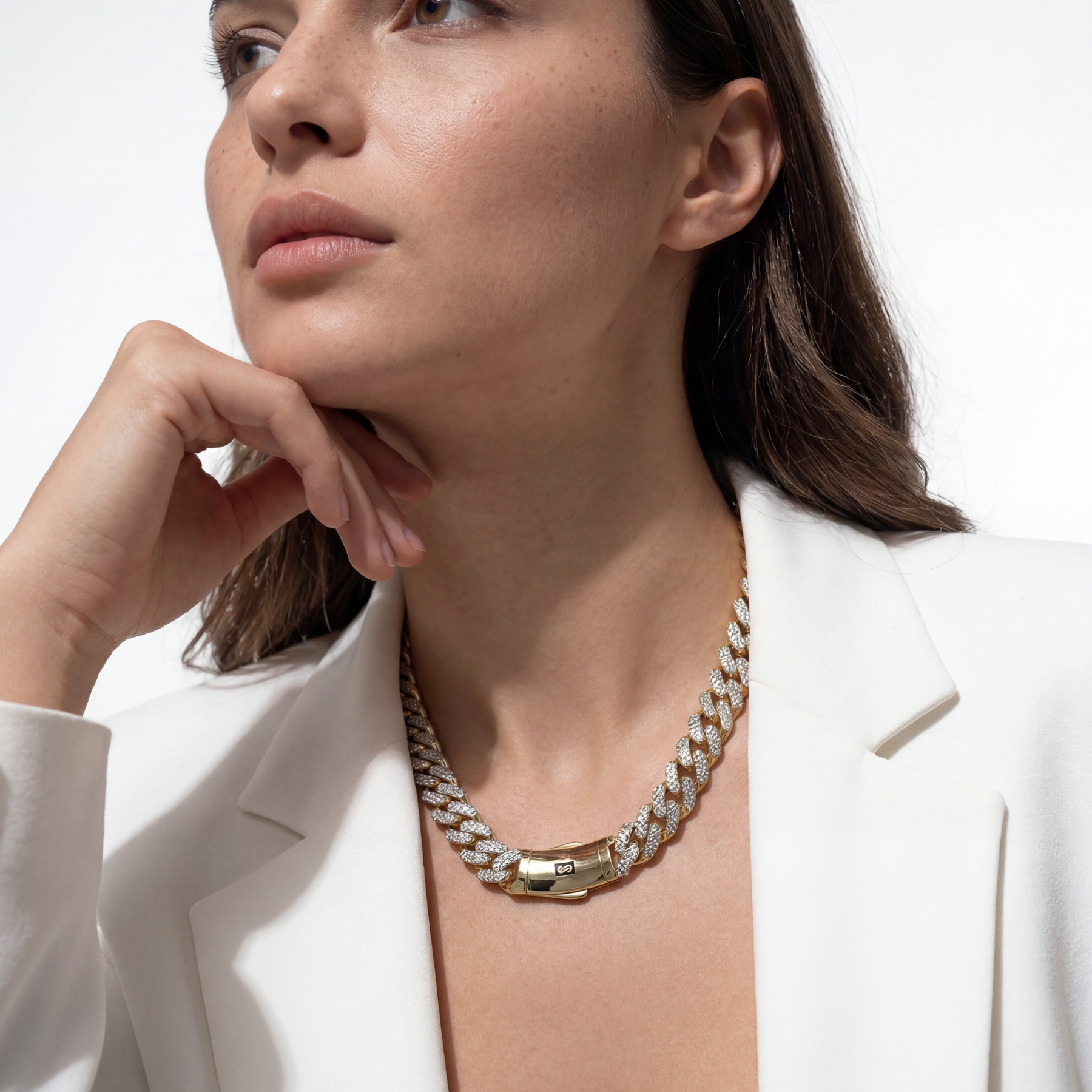 Collar/Gargantilla De Mujer -Monaco Chain CLASSIC Diamond Cut