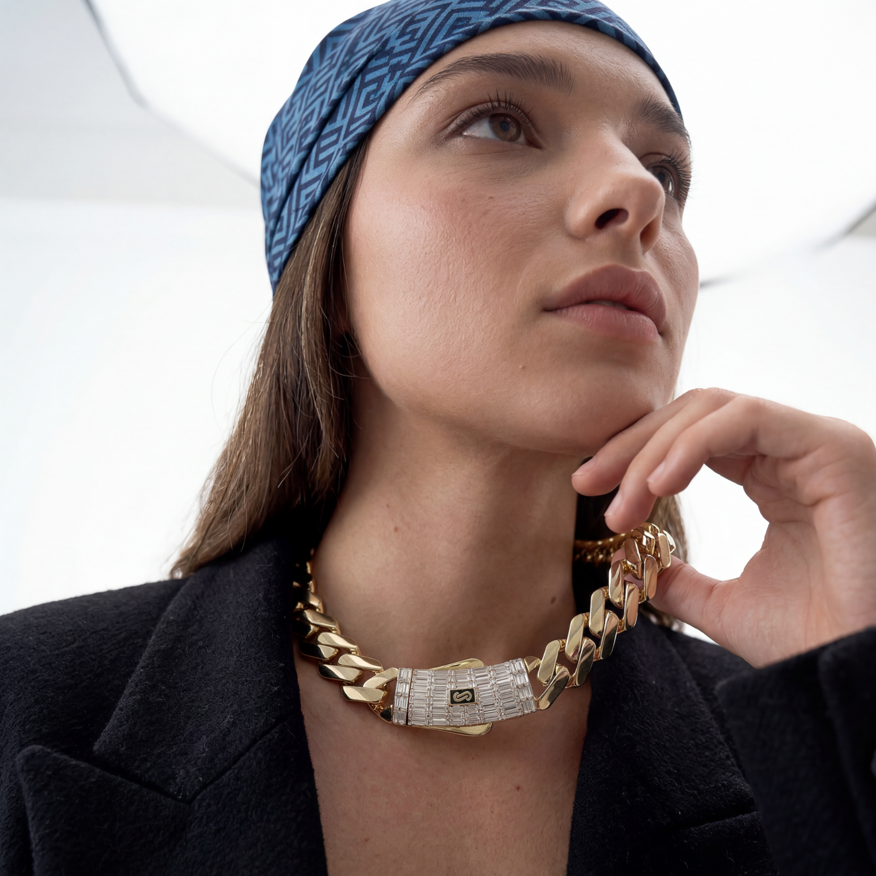 Collar/gargantilla para mujer -Monaco Chain EDGE Baguette Lock