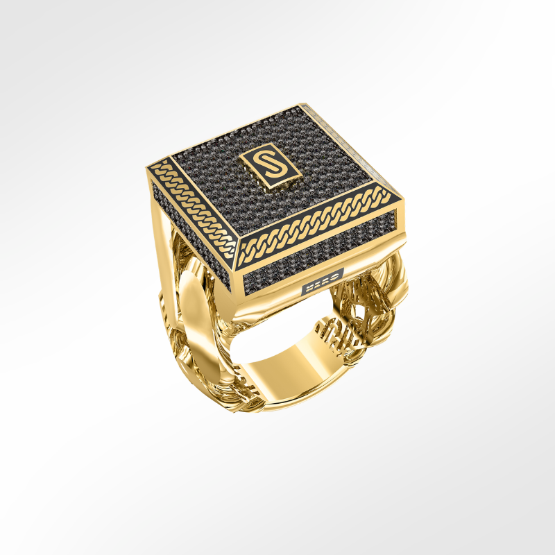 Men's gold hot ring