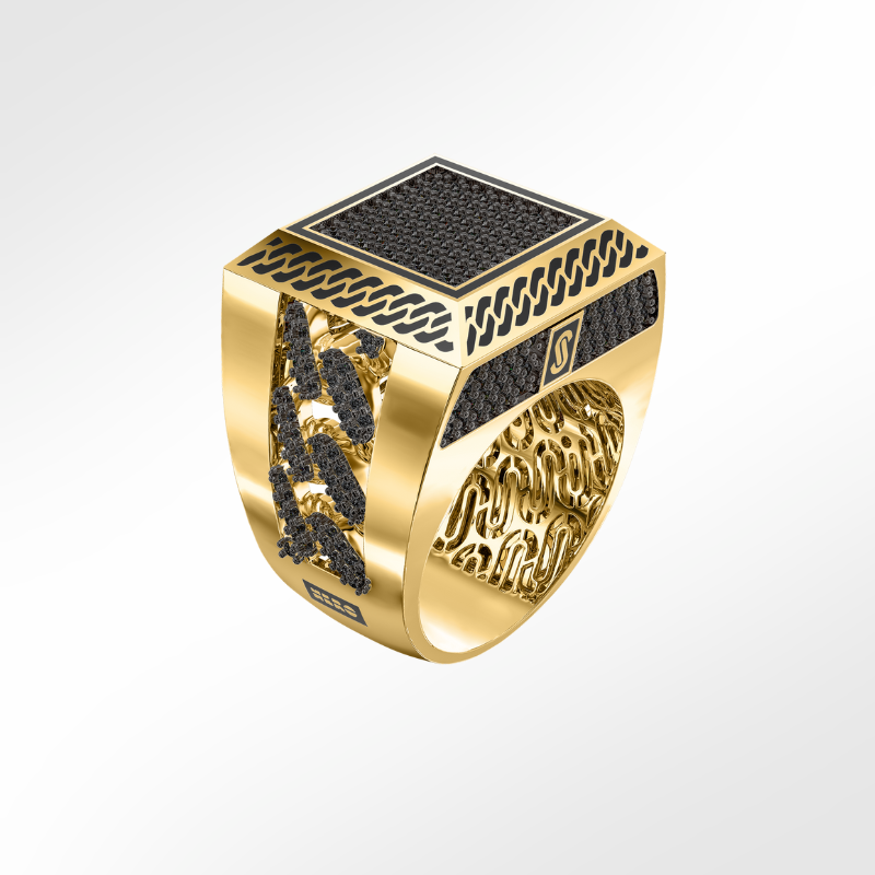 Men's Ring - Monaco Chain NERO 5