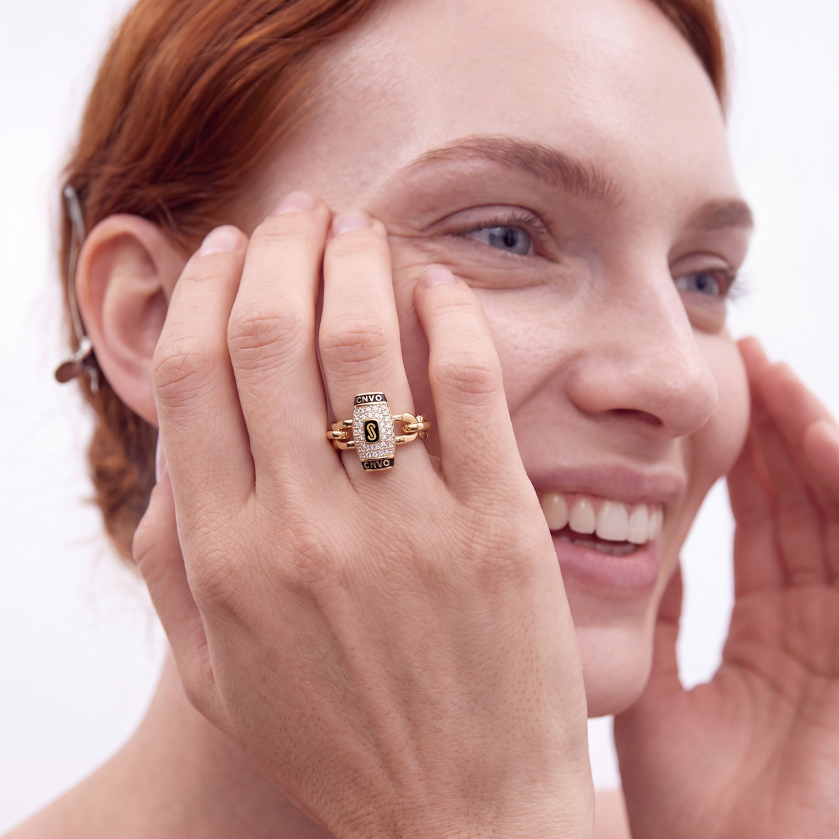 Women's Ring - Monaco Chain CAVO Pavé Lock
