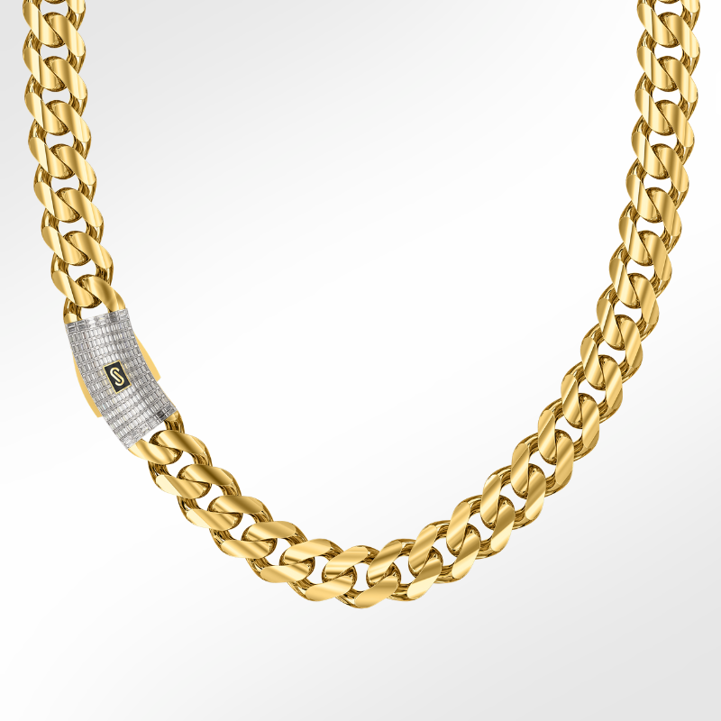 Women's Necklace/Choker Monaco Chain CLASSIC Baguette Lock