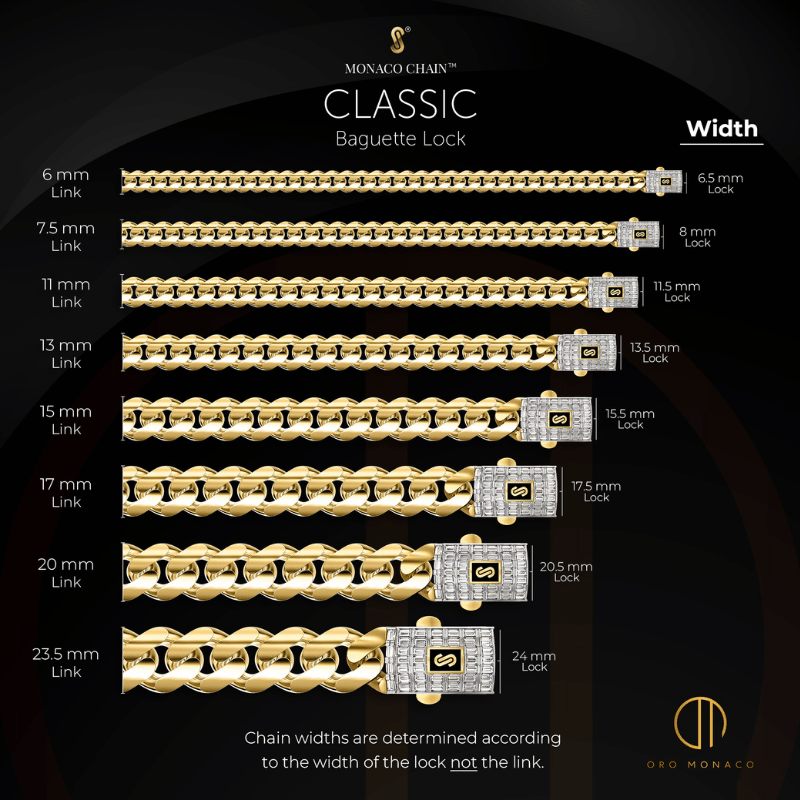 Collar/Gargantilla De Mujer - Monaco Chain CLASSIC Baguette Lock