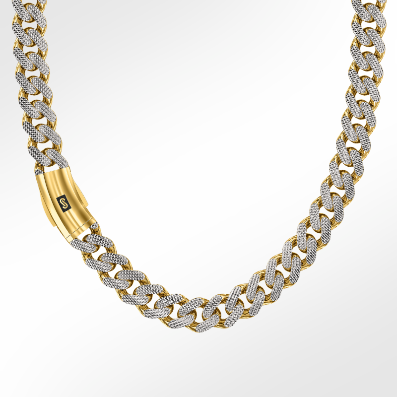 Men's Necklace Monaco Chain CLASSIC Diamond Cut