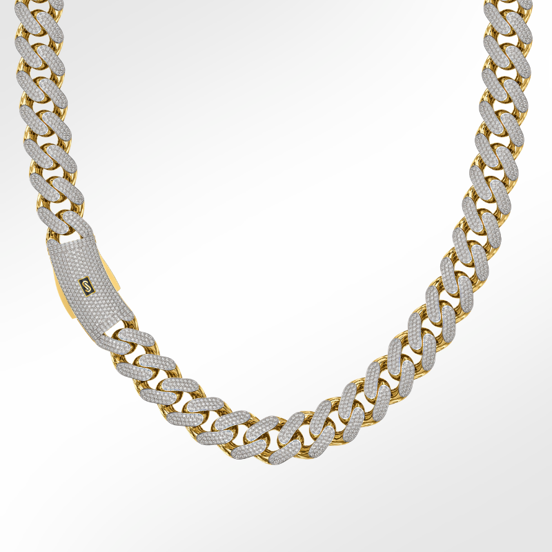 Men's Necklace - Monaco Chain CLASSIC Full Pavé