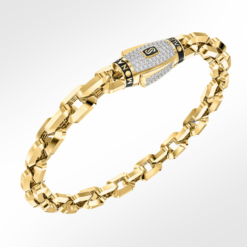 Men's Bracelet - Monaco Chain CAVO Pavé Lock