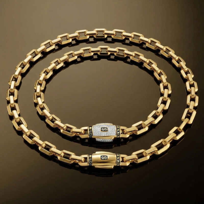 Collana Catena Uomo Donna in Acciaio Inox 304 Placcata Oro – Maglia Collana Catena Uomo Donna in Acciaio Inox 304 Placcata Oro – Maglia