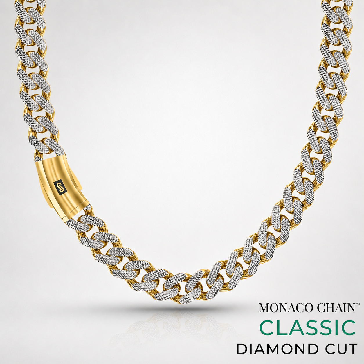 Collar de Hombre - Monaco Chain CLASSIC Diamond Cut