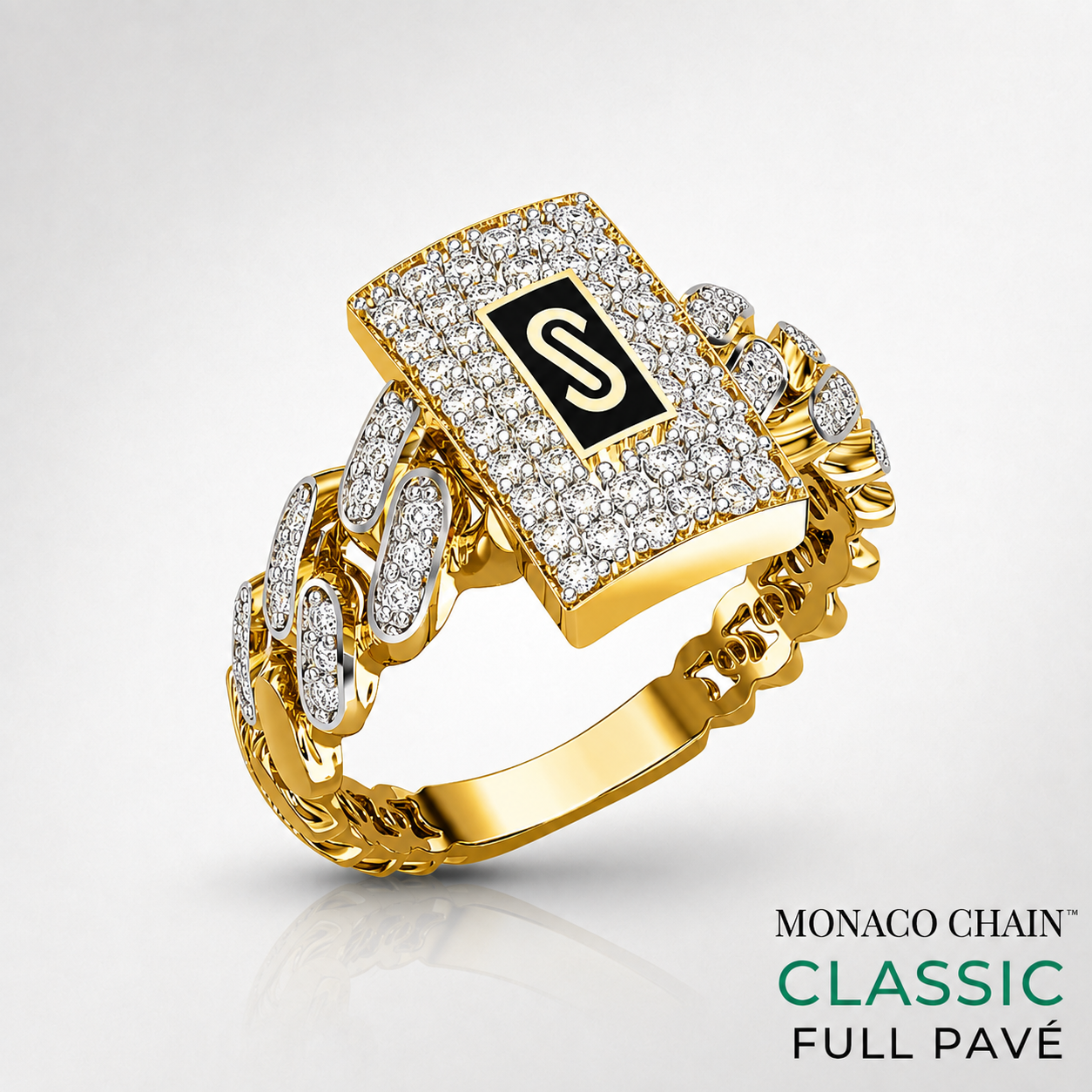 Anillo De Mujer - Monaco Chain CLASSIC Full Pavé