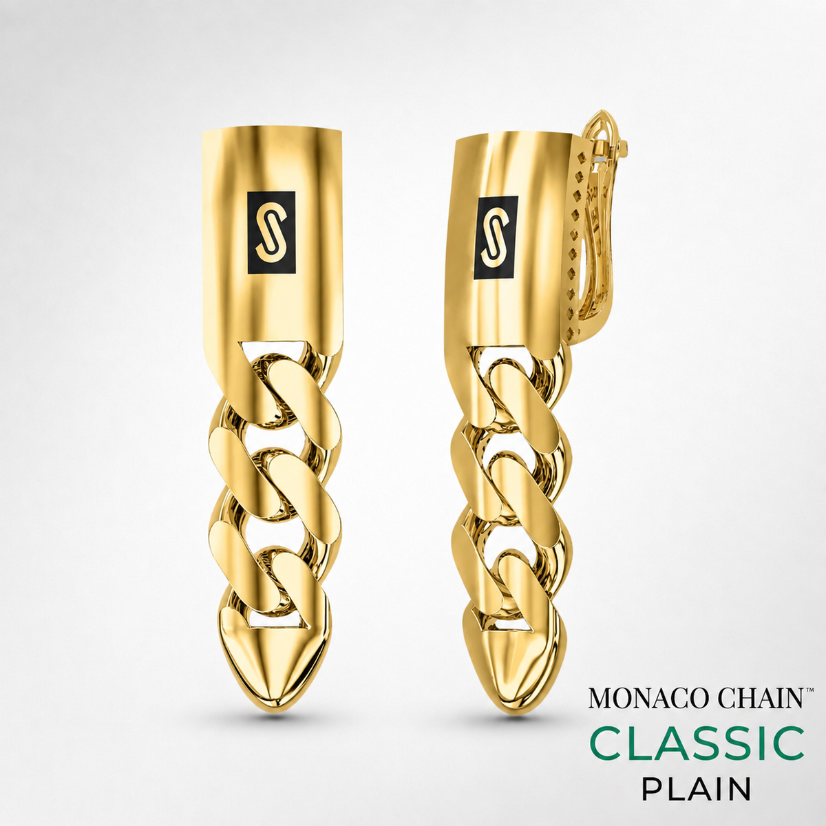 Earrings - Monaco Chain CLASSIC Plain
