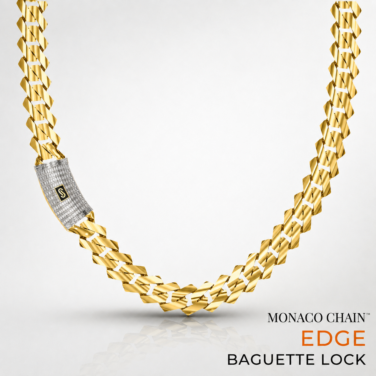 Collar de hombre - Monaco Chain EDGE Baguette Lock