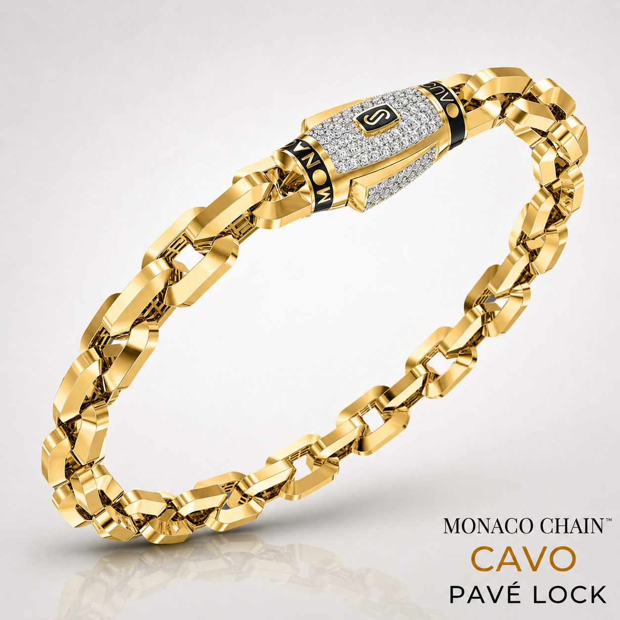 Pulsera De Mujer - Monaco Chain CAVO Pavé Lock