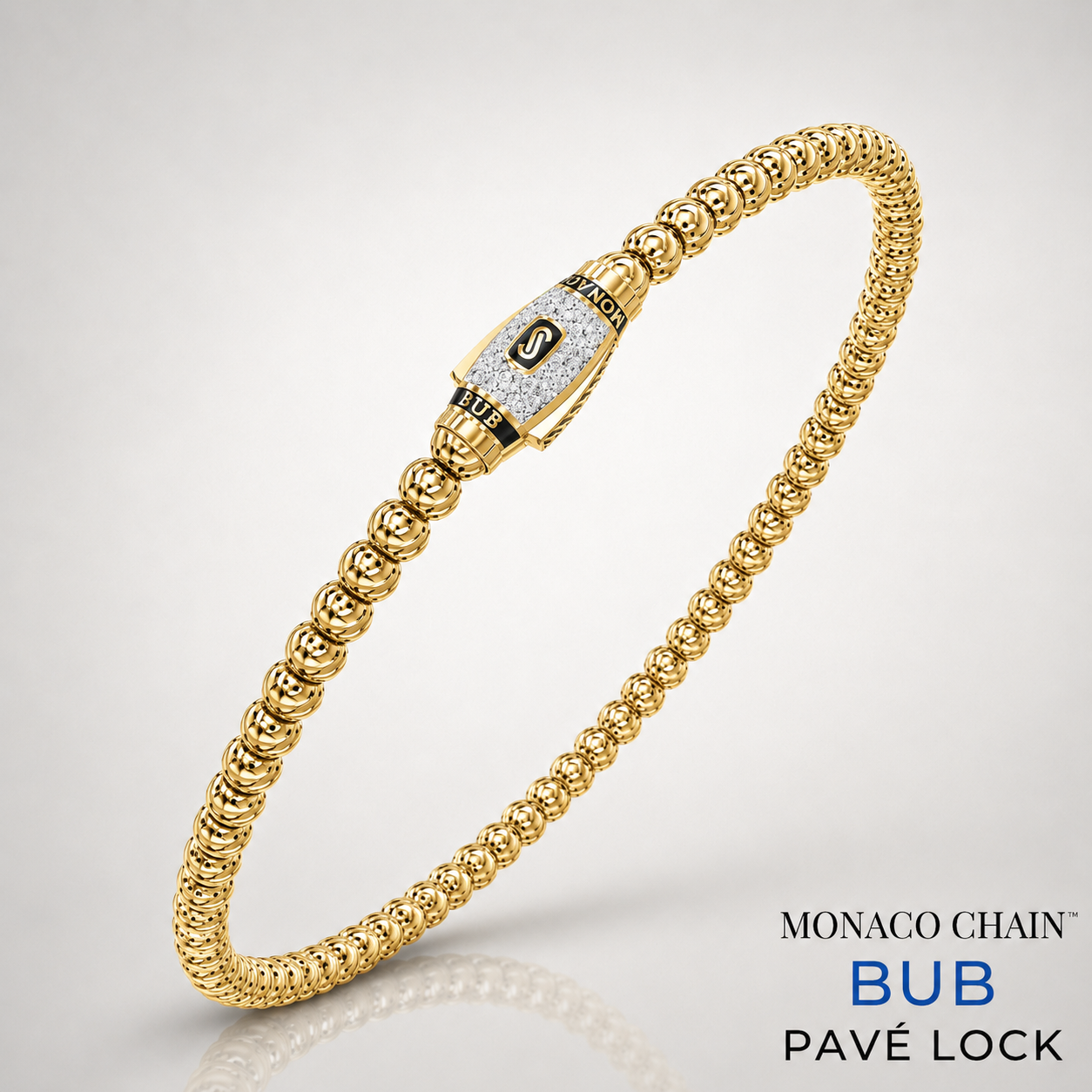 Pulsera de mujer - Monaco Chain BUB con cierre pavé