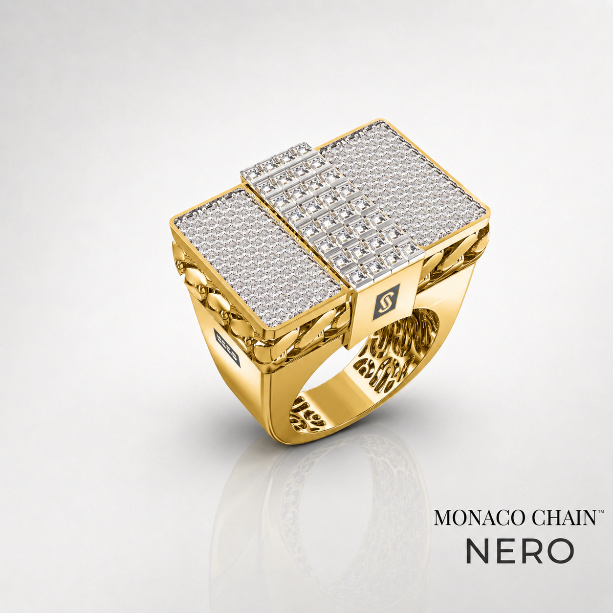 Men's Ring - Monaco Chain NERO 12